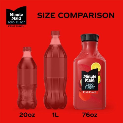 Minute Maid® Zero Sugar Fruit Punch Bottle Perspective: right