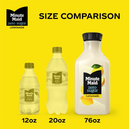 Minute Maid® Zero Sugar Lemonade Bottle Perspective: right