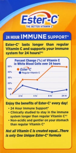 Ester-C Immune Support Tablets 500mg 90 Count Perspective: right