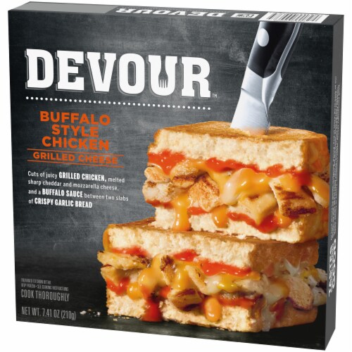 DEVOUR Buffalo Style Chicken Griled Cheese Frozen Meal Perspective: right