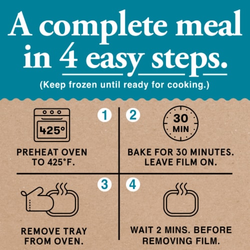 Home Bake 425°/:30 Loaded Scalloped Potatoes Frozen Meals Side Dish Perspective: right