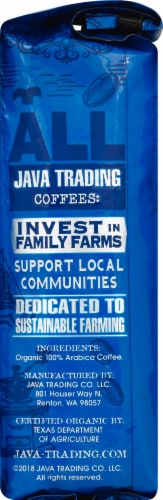 Java Trading Organic Peru Chanchamayo Ground Coffee Perspective: right