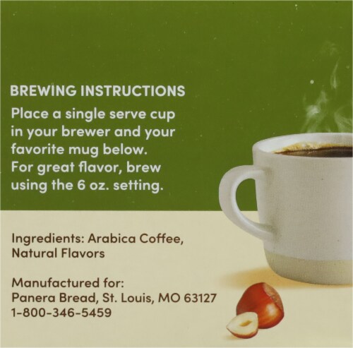 Panera Bread Hazelnut Crème Light Roast Coffee Pods Perspective: right