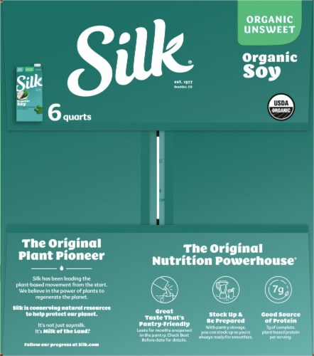 Silk Unsweetened Organic Soymilk Perspective: right