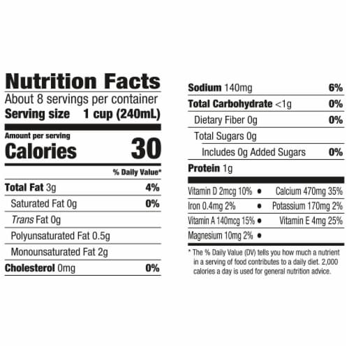 Silk® Unsweetened Almond Milk Perspective: right