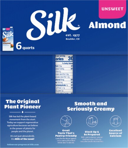 Silk® Original Unsweetened Almondmilk Perspective: right