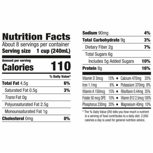 Silk Dairy Free Protein Original Soy Milk Half Gallon Perspective: right