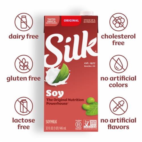 Silk Original Soy Milk Perspective: right