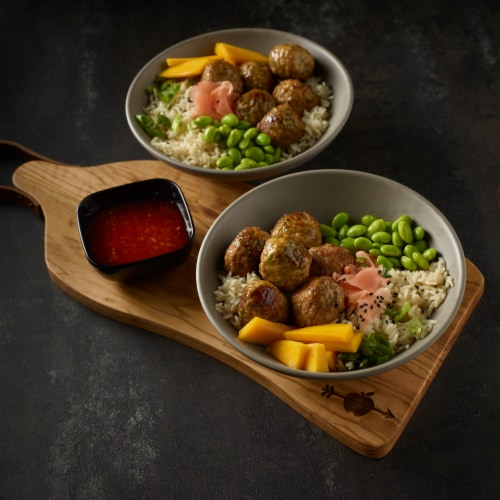 Applegate Well Carved Frozen Organic Asian Style Pork & Vegetable Meatballs Perspective: right