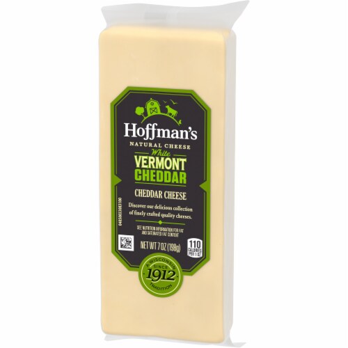 Hoffman's Natural White Vermont Cheddar Cheese Perspective: right