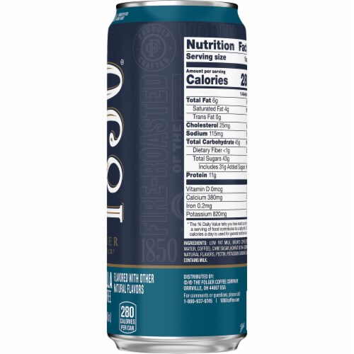 Folgers 1850 Vanilla Iced Coffee Perspective: right