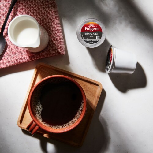 Folgers Black Silk, Dark Roast Coffee, Keurig K-Cup Pods Perspective: right