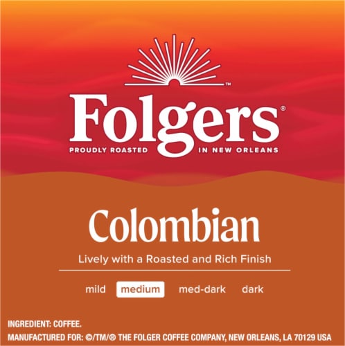 Folgers® 100% Colombian Medium Roast Keurig® K-Cup Coffee Pods Perspective: right
