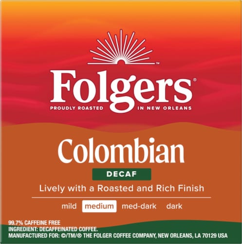 Folgers® Decaf 100% Colombian Medium Roast K-Cup® Coffee Pods