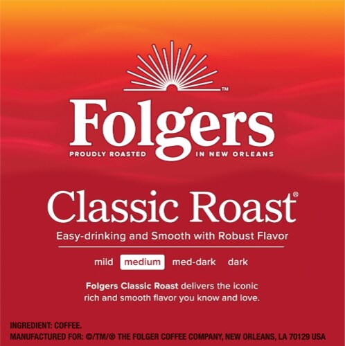 Folgers® Classic Roast Medium Roast K-Cup Coffee Pods Perspective: right