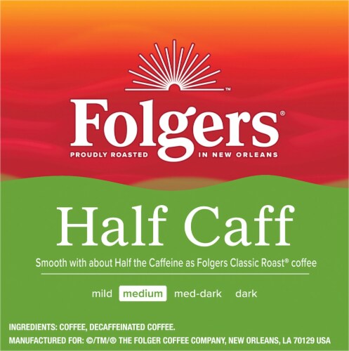 Folgers® Half Caff Medium Roast K-Cup® Coffee Pods Perspective: right