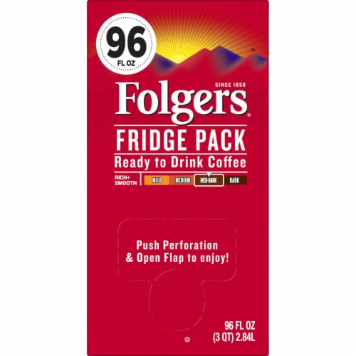 Folgers Fridge Pack Ready To Drink Coffee Perspective: right