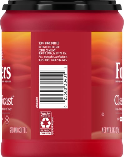 Folgers Classic Roast Ground Coffee, Medium Roast Perspective: right
