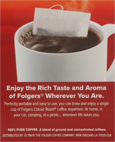 Folgers Coffee Singles® Classic Roast Medium Ground Coffee Perspective: right