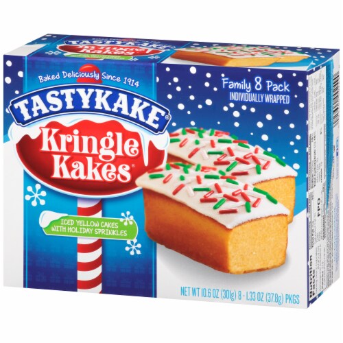 Tastykake® Kringle Kakes® Iced Yellow Cakes with Holiday Sprinkles Perspective: right