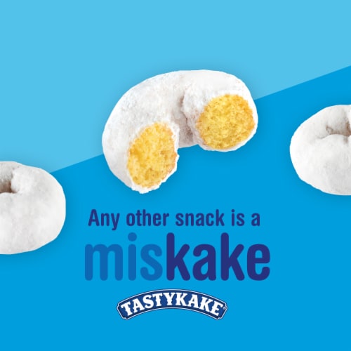 Tastykake Lemon Mini Donuts Shareable Lemon Flavored Powered Donuts Perspective: right