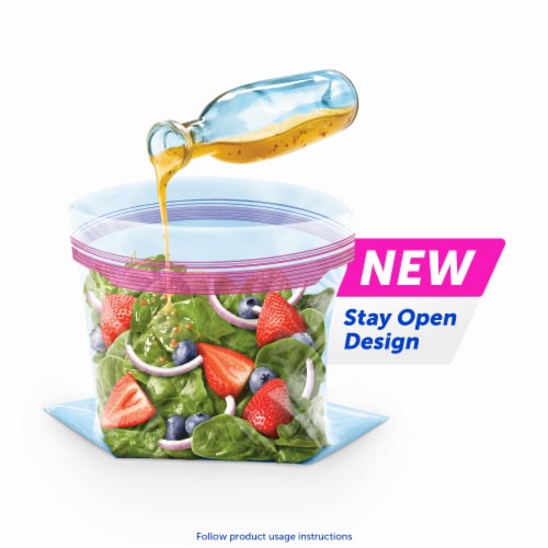 Ziploc® Grip N Seal™ Technology Quart Storage Bags with New Stay Open  Design, 24 ct - Fry's Food Stores