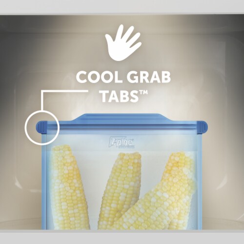 Ziploc Endurables Pouch, Large Reusable Silicone Food Storage Bag, 64 fl oz Perspective: right