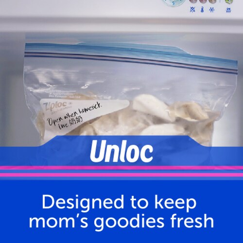 Ziploc® Brand Freezer Gallon Bags, Large Food Storage Bags, 10 Count Perspective: right