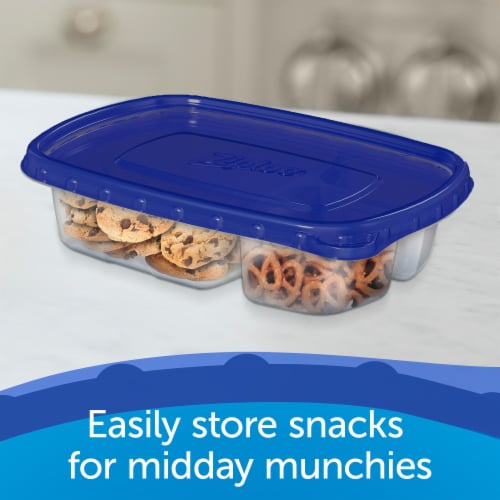 Ziploc® Divided Rectangle BPA-Free Plastic Snap Seal Food Storage Container - 2 pack Perspective: right