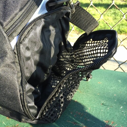 Franklin Junior Baseball and Softball Bat Bag - Red/Black Perspective: right