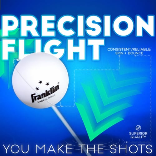 Franklin® 3 Star Table Tennis Balls Perspective: right