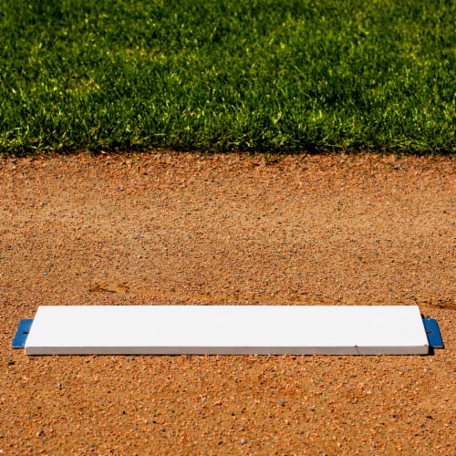 Franklin MLB Pitcher's Rubber with Stake - White Perspective: right