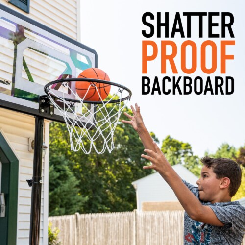 Franklin Adjustable Basketball Hoop - Black/White Perspective: right