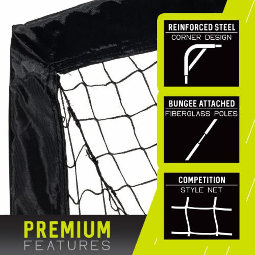 Franklin Blackhawk Soccer Goal - Black/Yellow Perspective: right