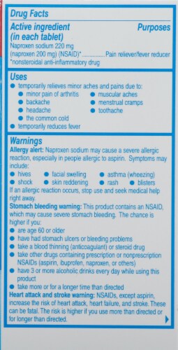 Aleve Pain Reliever & Fever Reducer Naproxen Sodium Gelcaps Perspective: right