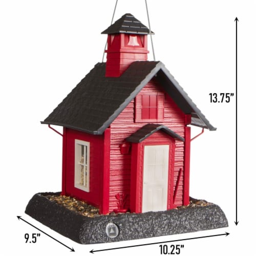 North States Lil Red School House Village Collection Bird Feeder  9084 Perspective: right