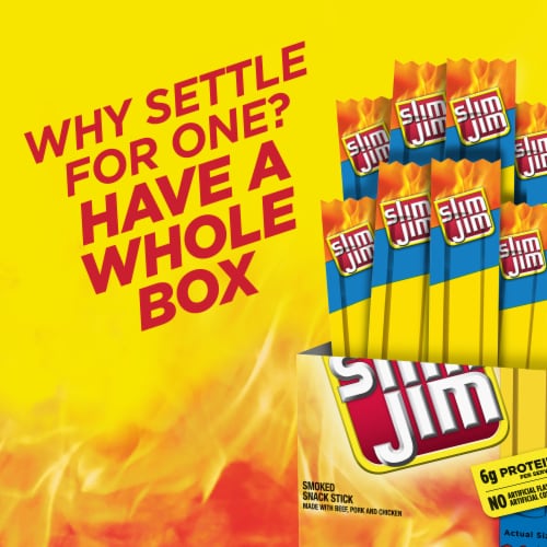 Slim Jim Mild Snack Sized Meat Sticks Perspective: right