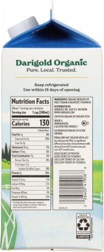 Darigold Northwest Organic Reduced Fat 2% Milk Perspective: right