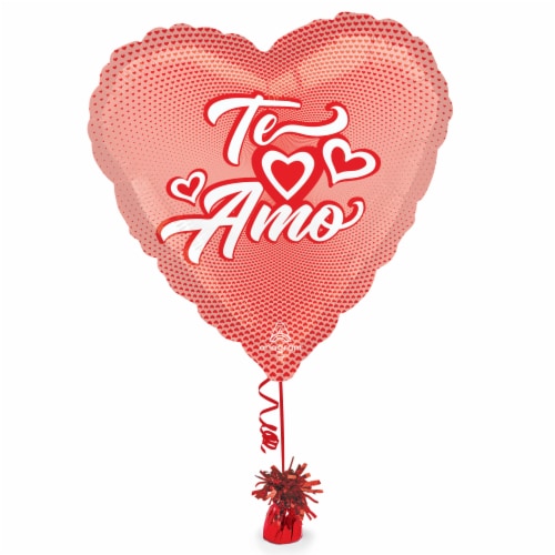 TE AMO Helium Filled Balloon Perspective: right
