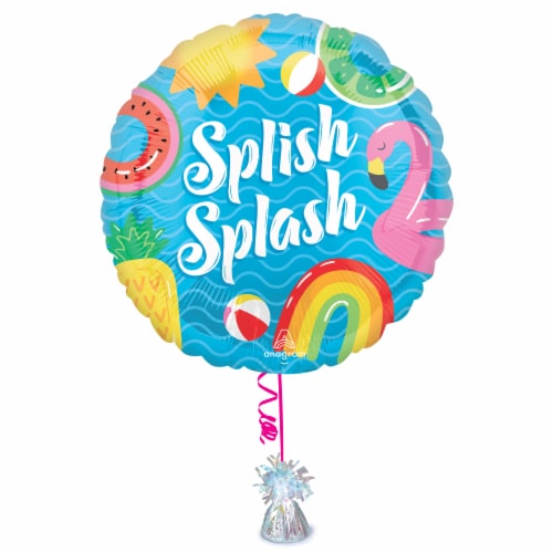 Splish Splash Happy Summer HELIUM FILLED BALLOON Perspective: right