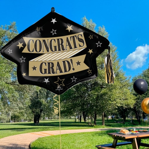Congrats to the Grad Oversized Helium Filled Balloon Perspective: right