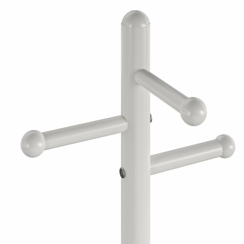Jocelyn Toy Storage Bench and Coat Rack, Dove Gray Perspective: right