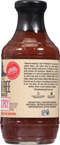 G Hughes® Sugar Free Sweet & Spicy BBQ Sauce Perspective: right