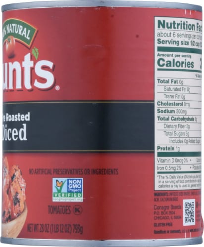 Hunt's® Fire Roasted Diced Tomatoes Perspective: right