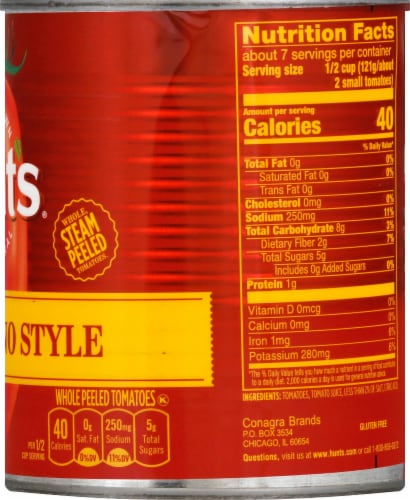 Hunt's® San Marzano Style Whole Peeled Tomatoes Perspective: right