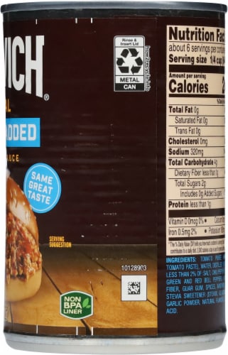 Manwich® Original No Sugar Added Sloppy Joe Sauce Perspective: right