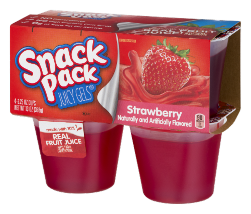 Snack Pack Strawberry Gel Snacks Perspective: right