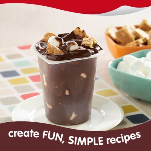 Snack Pack Family Pack Milk Chocolate And Chocolate Fudge/Milk Chocolate Swirl Pudding Cups Perspective: right