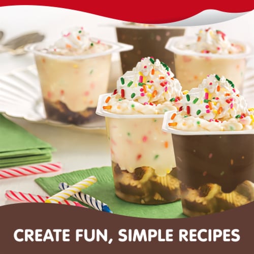 Snack Pack Chocolate Pudding And Vanilla Pudding Cups Perspective: right