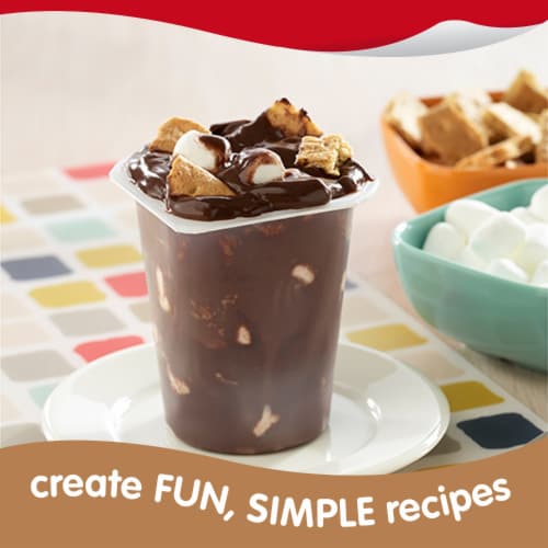 Snack Pack Chocolate Flavored Pudding Cups Perspective: right